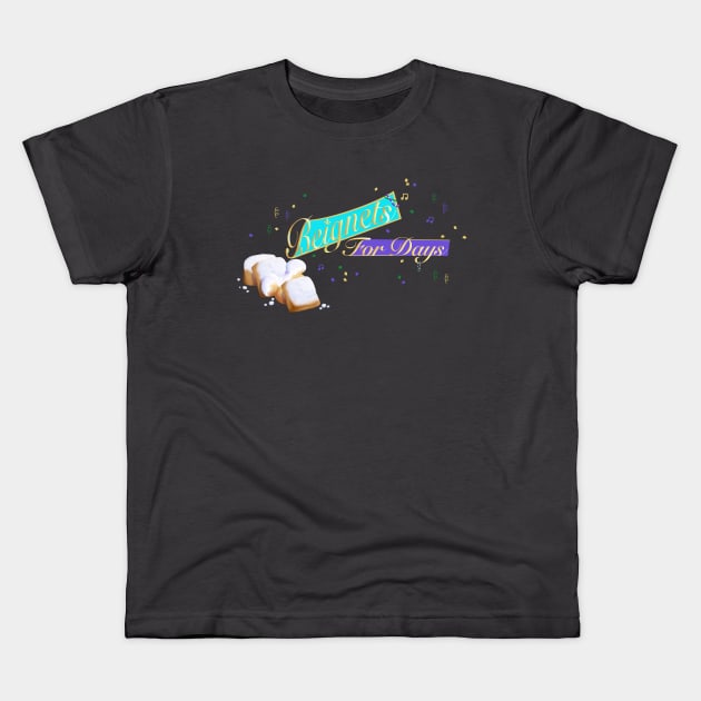 Beignets For Day Kids T-Shirt by Unlocking The Magic